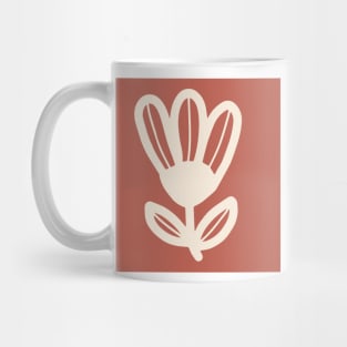 Large scale tulip flower in warm earthy terracota tones Mug